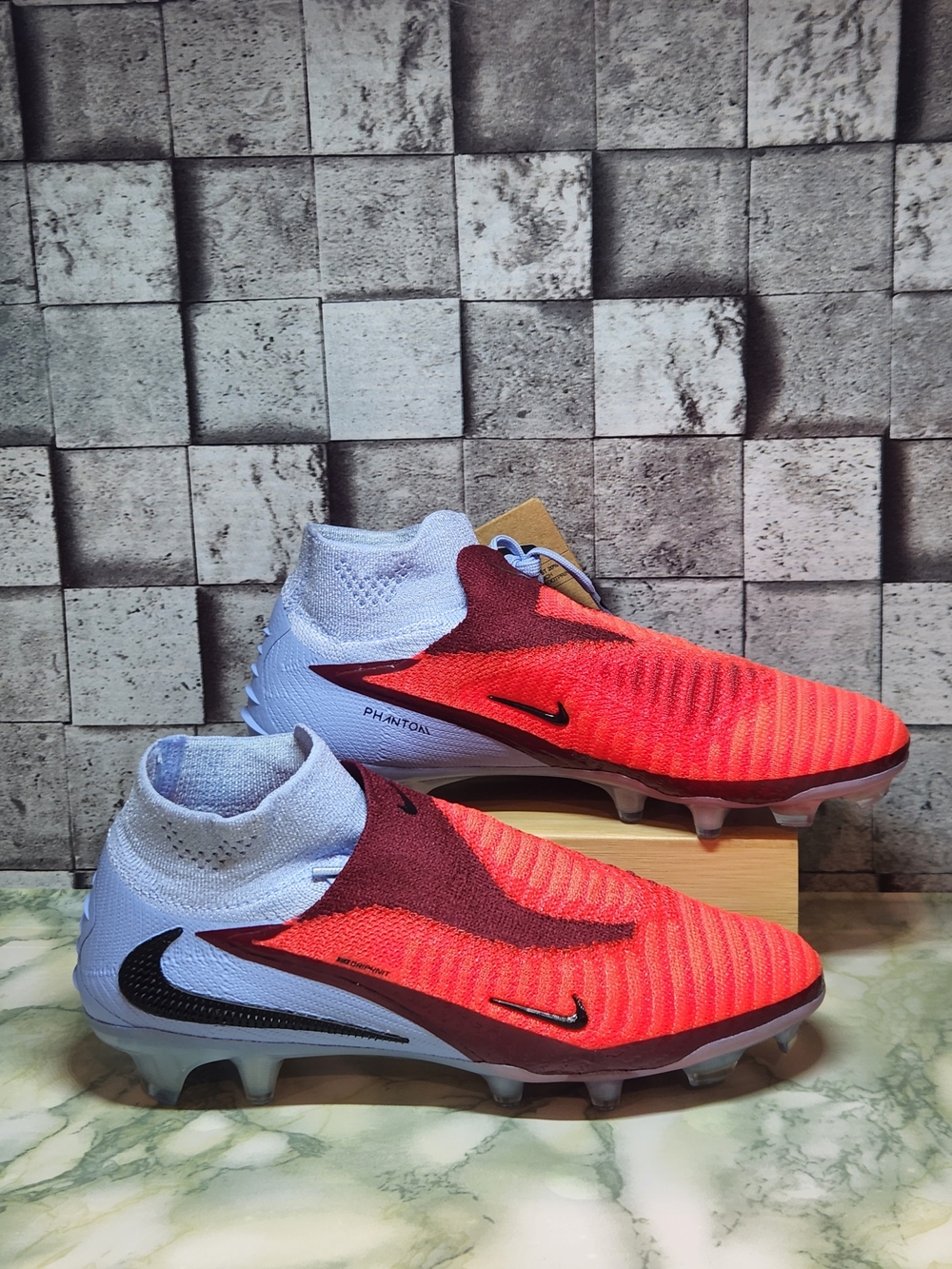 Nike Phantom 6 High Elite FG Soccer Cleats Crimson HJ2147-400 Men's Size 4.5